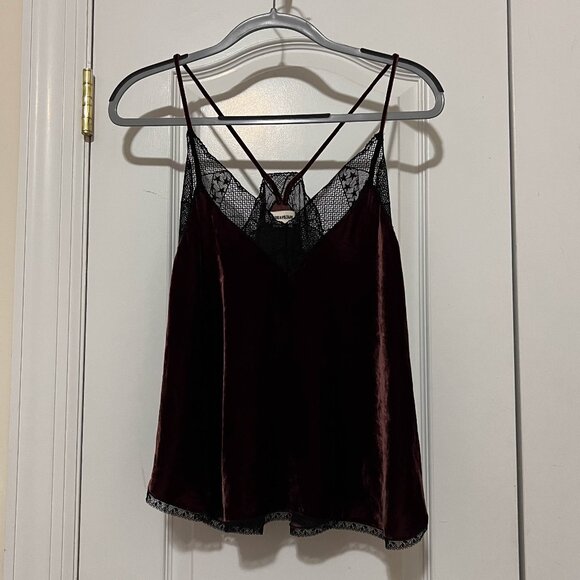 Zadig & Voltaire Christy Velvet cami top M - Picture 1 of 11